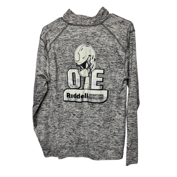 Badger Sport Riddell Men's Gray 1/4 Zip Pullover - Picture 5 of 8